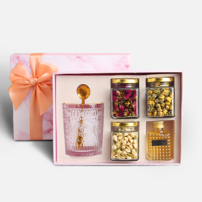 Pink Flower Tea & Honey Gift Box | 少女粉花茶花蜜禮盒