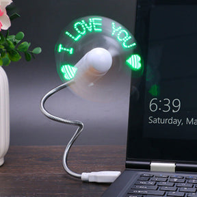 USB advertising LED light-emitting small fan USB款廣告LED發光風扇BG28-43