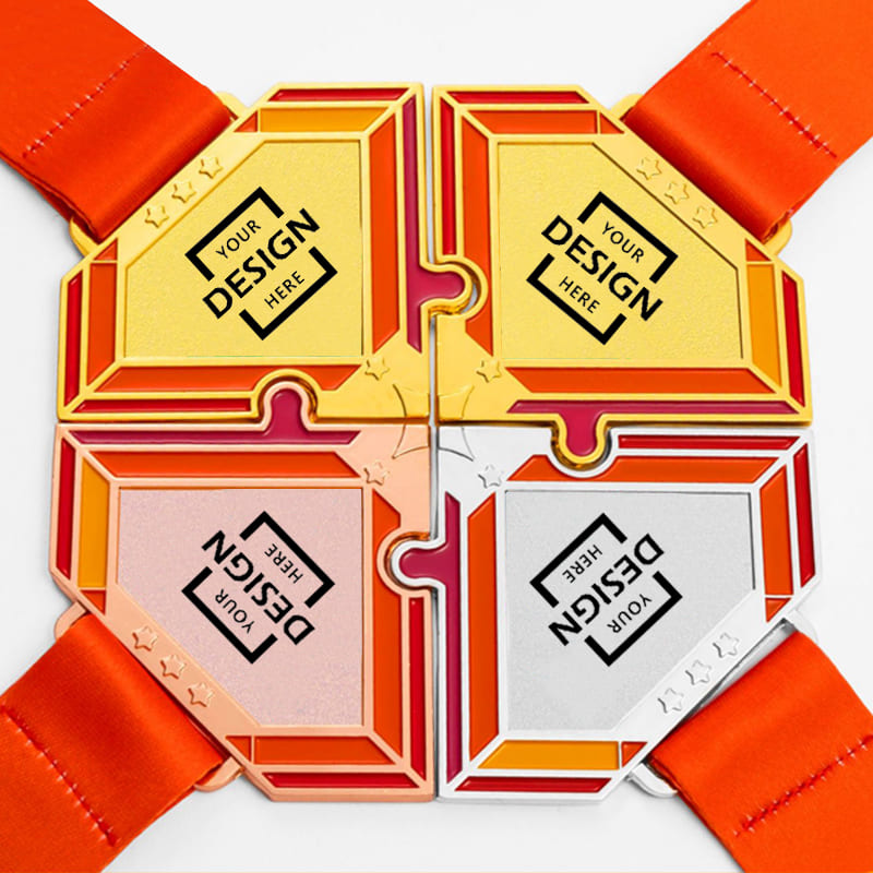 Four-in-one diamond  shape spliced metal medal 四合一拼接金屬獎牌 BG20-42