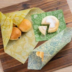 Customize Eco-friendly Beeswax Food Wraps Set (3pcs) | 客製化花紋環保全棉蜜蠟布 BG17-33