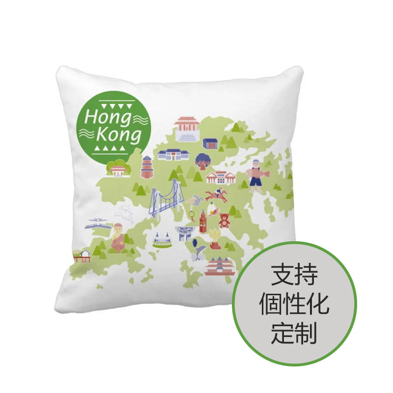 Customized city map pillow Immigration Gift | 定制城市地圖抱枕移民禮物 BG23-206