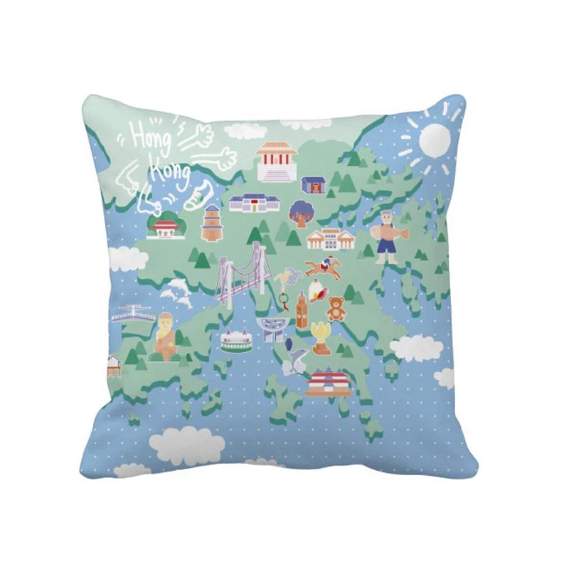 Customized city map pillow Immigration Gift | 定制城市地圖抱枕移民禮物 BG23-206