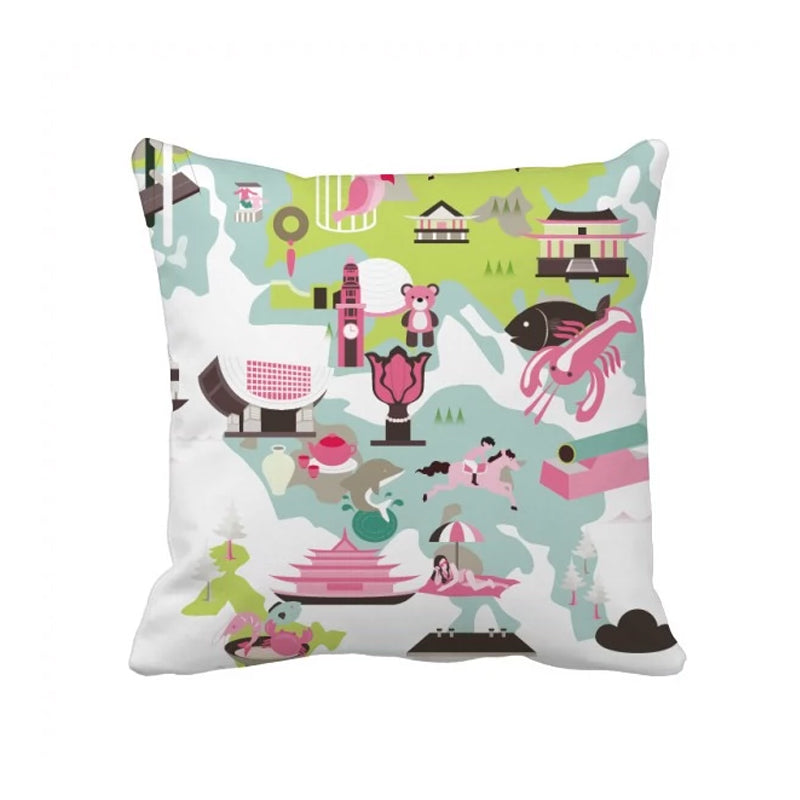 Customized city map pillow Immigration Gift | 定制城市地圖抱枕移民禮物 BG23-206