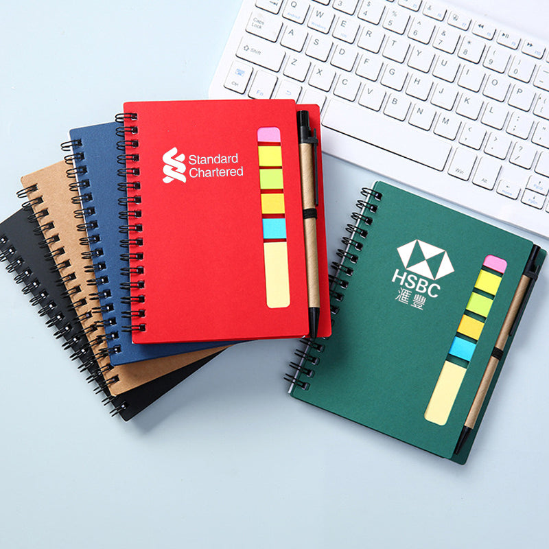 Notebook with notes customized company logo business gift