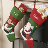 Traditional Children's Christmas Stocking | 客製化傳統設計訂製人名聖誕襪