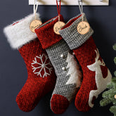 Personalised Traditional Knit Christmas Stockings | 客製化傳統針織聖誕襪