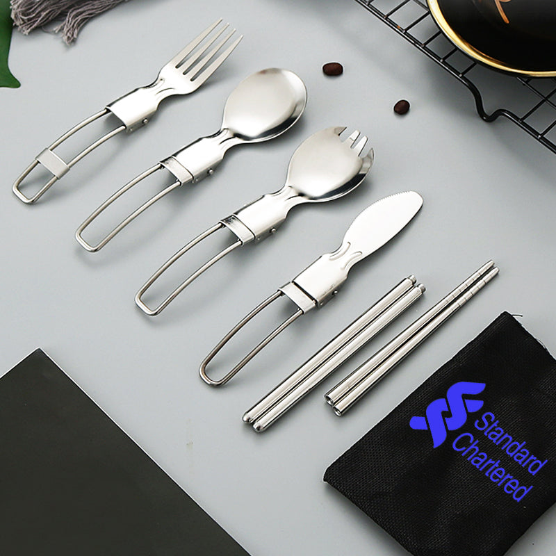 304 stainless steel folding tableware corporate gift for dad