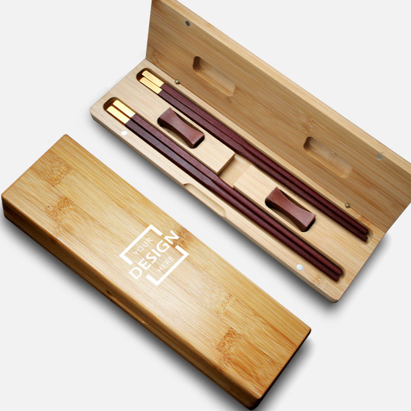 Environmentally friendly wooden chopsticks gift box for friends and company as gifts