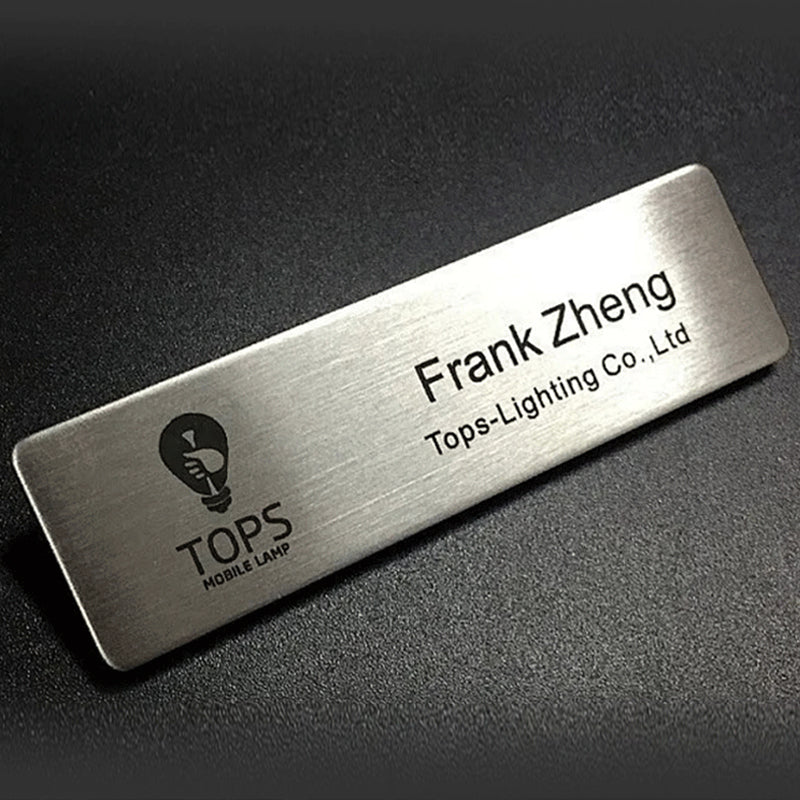 Customized stainless steel metal work number plate| 工牌訂製不銹鋼金屬工號牌BG22-100