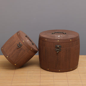 【男士禮物】送男士茶葉木桶茶葉罐實木包裝木盒logo訂製
