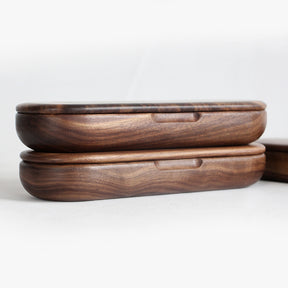 【家居系列】黑胡桃木筆盒 木質文具盒辦公桌簡約實木收納盒