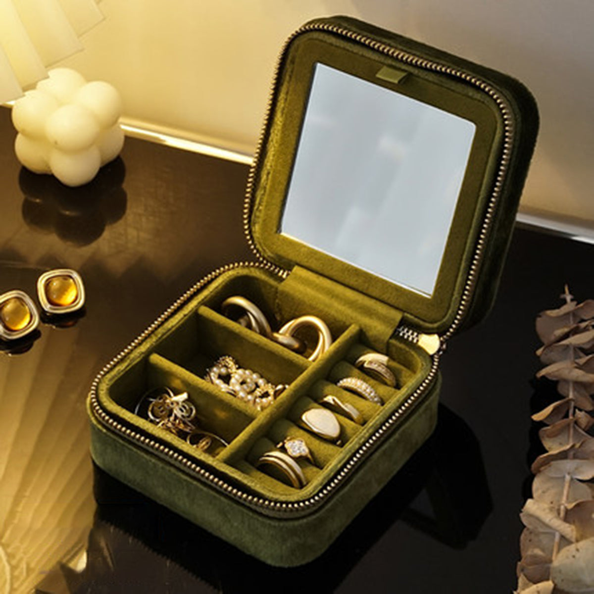 【家居系列】便攜首飾盒 訂製高檔精緻小型戒指項鏈收納盒