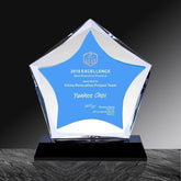 Blue Star Crystal Trophy | 創意商務獎盃藍星水晶獎杯定制