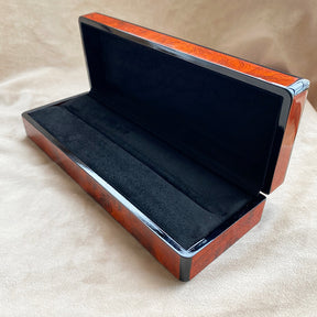 【家居系列】高光漆高檔鋼琴木盒包裝盒 送男士單支鋼筆禮盒