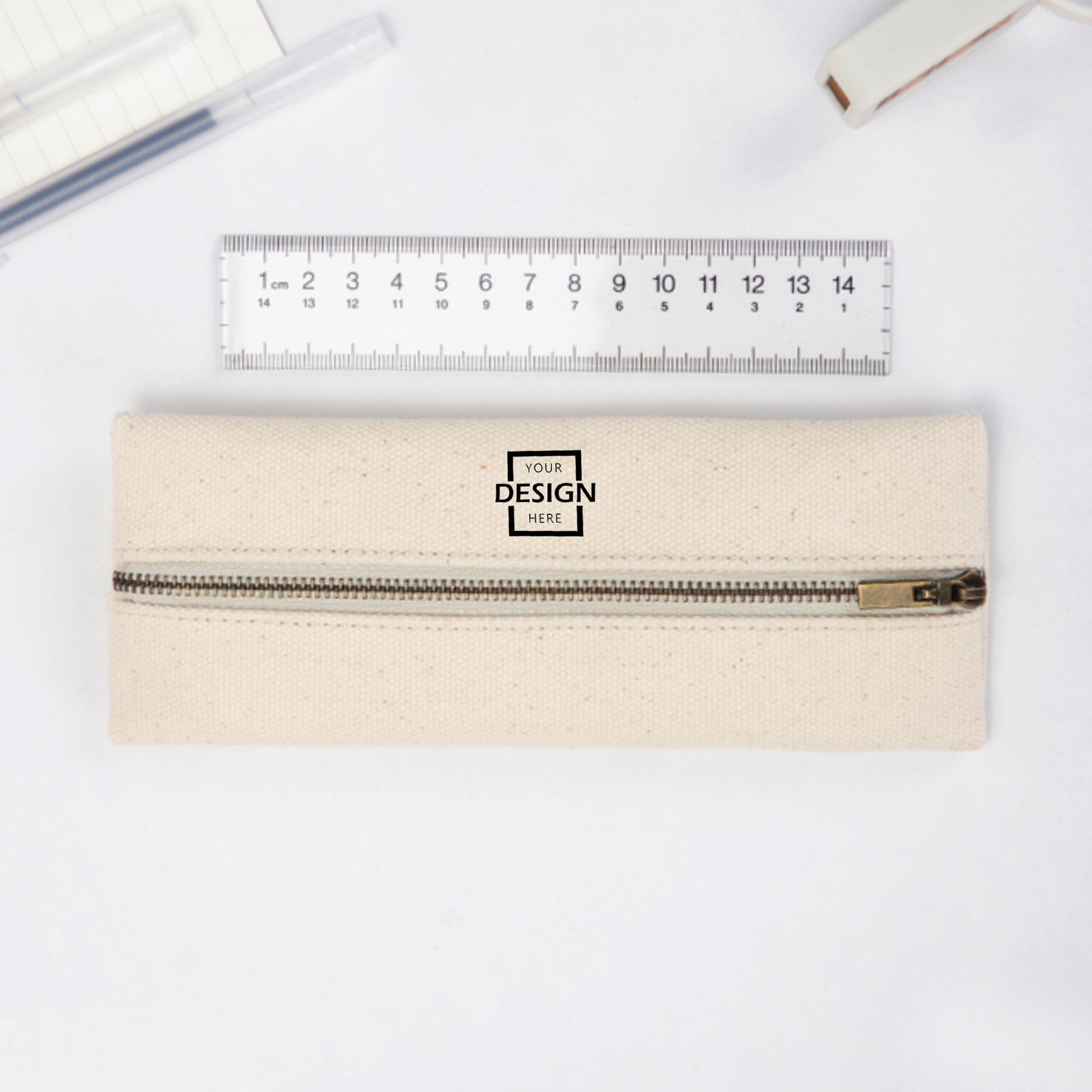 Cotton Canvas Bag Pen pouch |簡約經典拉鏈筆袋定制