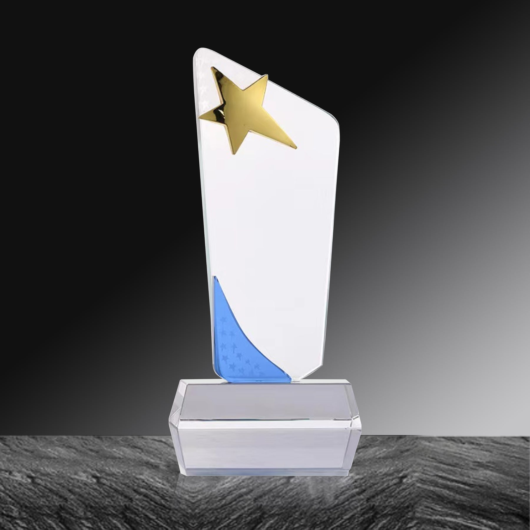 Star Shaped Rounded Corner Crystal Trophy | 星形圓角水晶獎杯定制