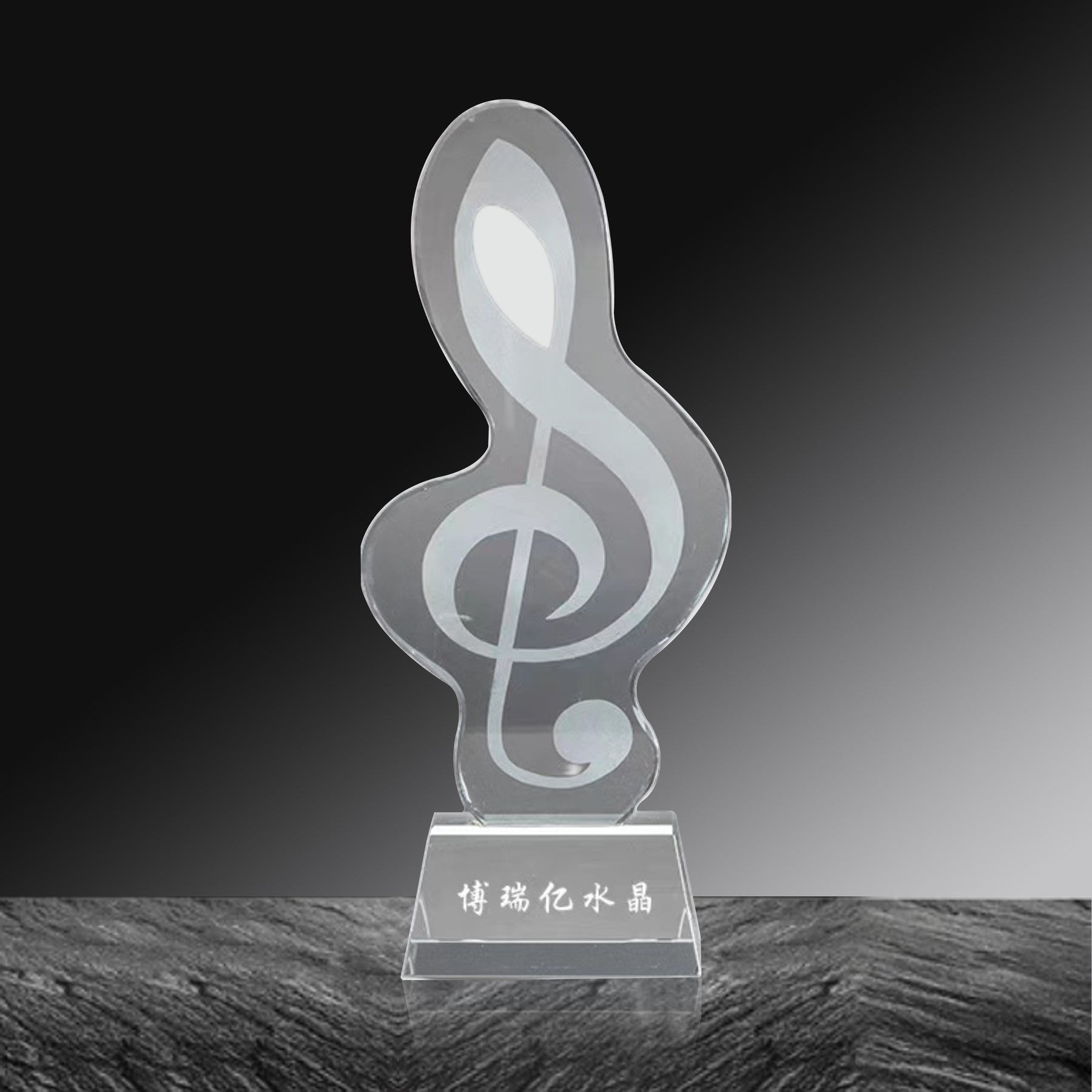 Music Note Crystal Trophy | 創意音樂會獎盃音符水晶獎杯定制