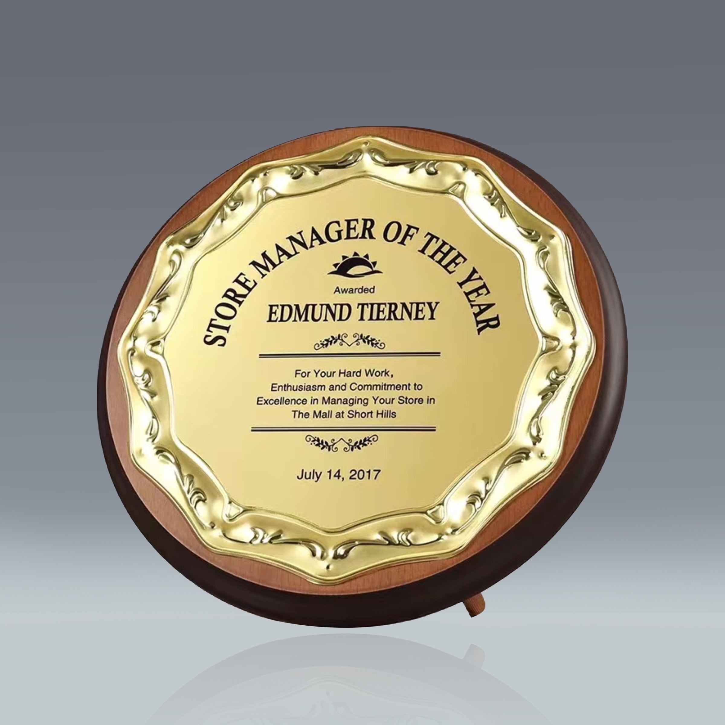 Retro Aluminum Wooden Trophy Medals | 復古獲獎證書商業圓形獎牌定製BG32-18