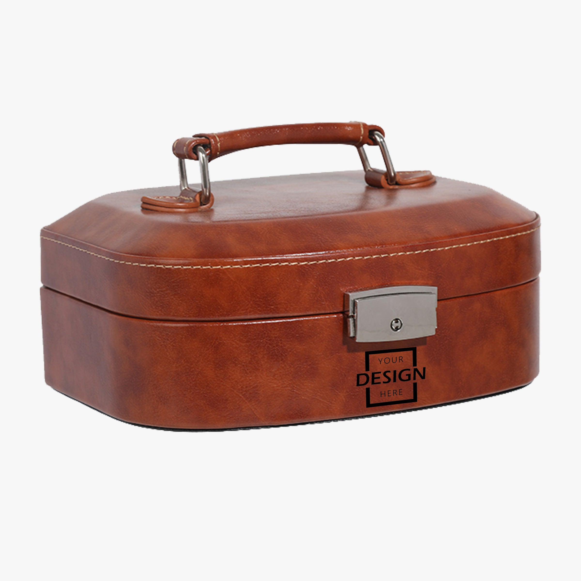 Minimalism Homeware Jewelry Box | 歐式簡約復古旅行便攜手提皮質收納盒客製首飾盒定制BG24-33