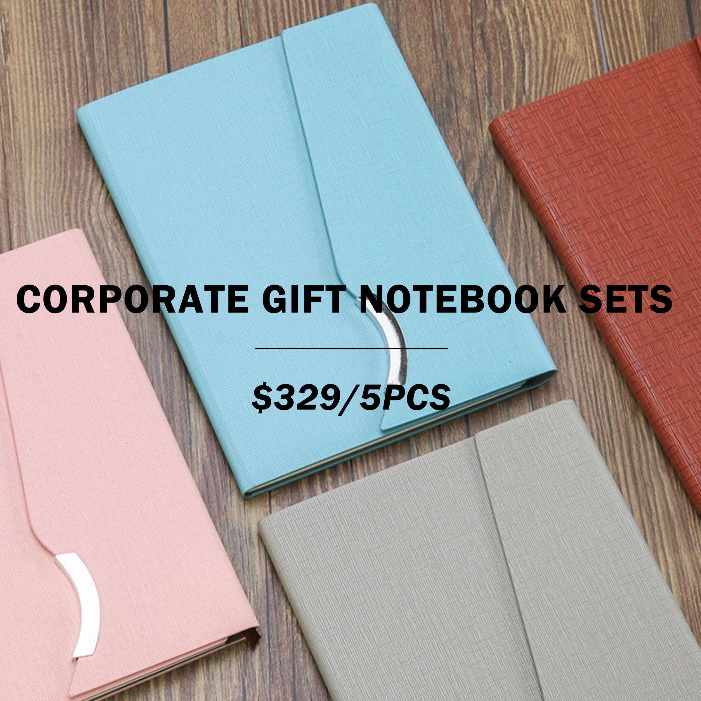 【FAMILY GIFTS】Notebook diary book & article book printing logo x 5 pcs  | 手帳日記本5件套訂製 記事本訂製 | 圓珠筆10件套訂製 簽字筆訂製