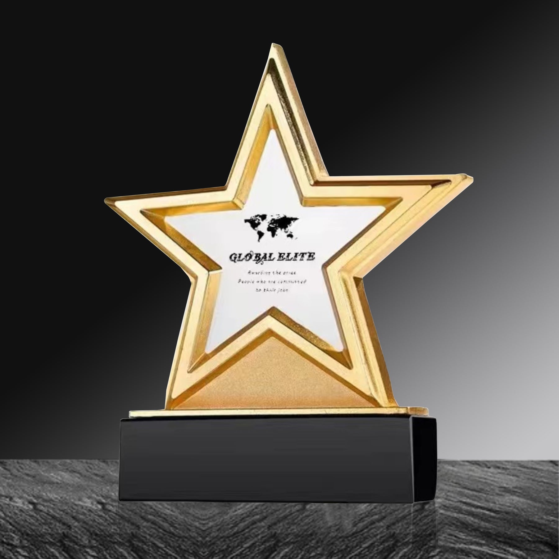 Metal Star Crystal Trophy | 年會頒獎金屬五角星水晶獎盃定制
