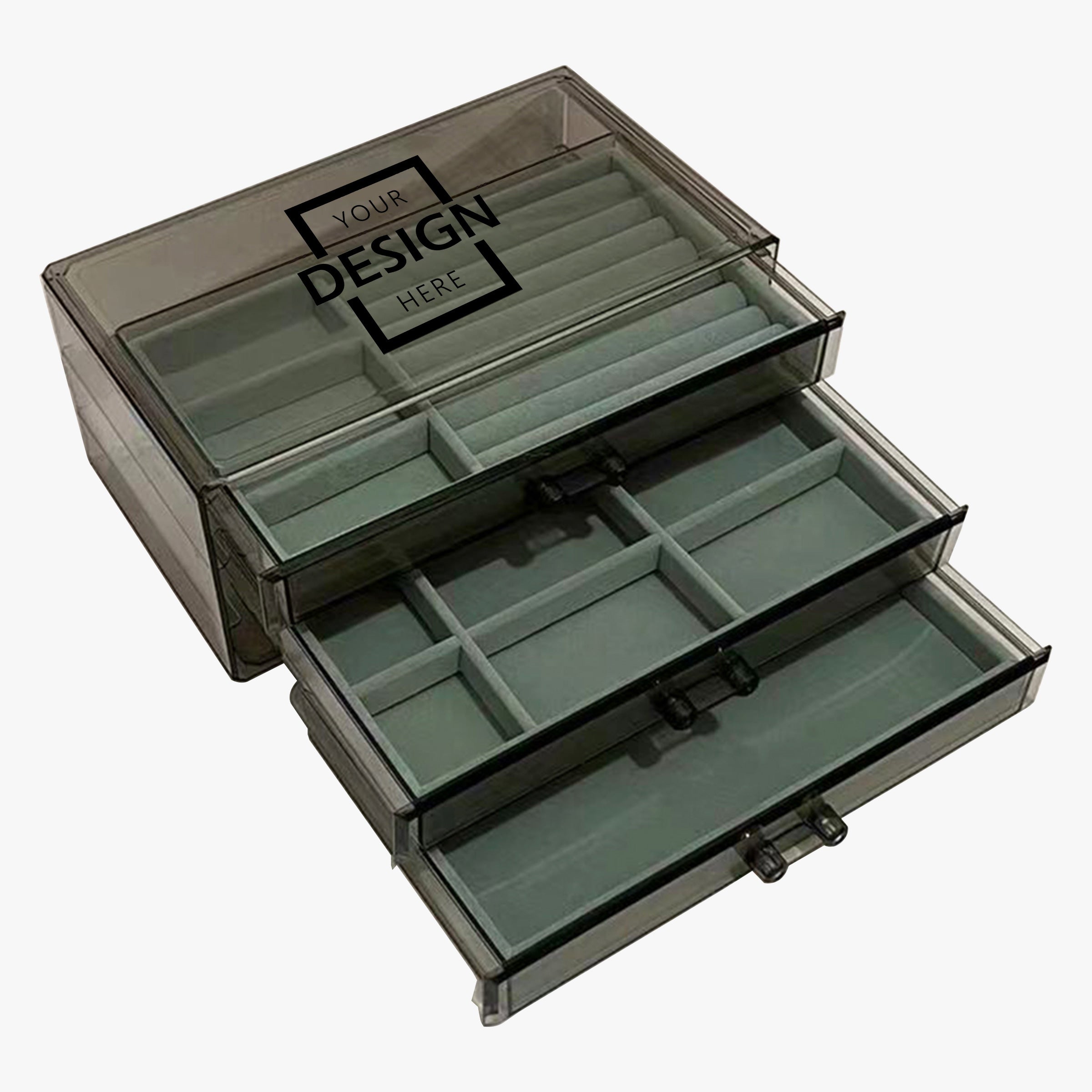 Acrylic Homeware Jewelry Box | 透明亞克力桌面手錶耳環收納盒客製化首飾盒定制BG23-9