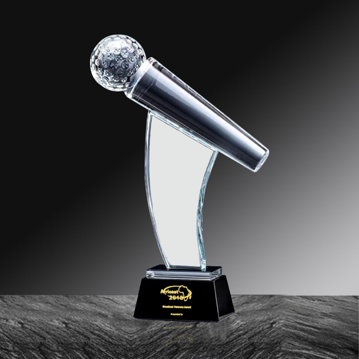 Microphone Crystal Trophy | 創意獎品紀念品頒獎麥克風水晶獎杯定制