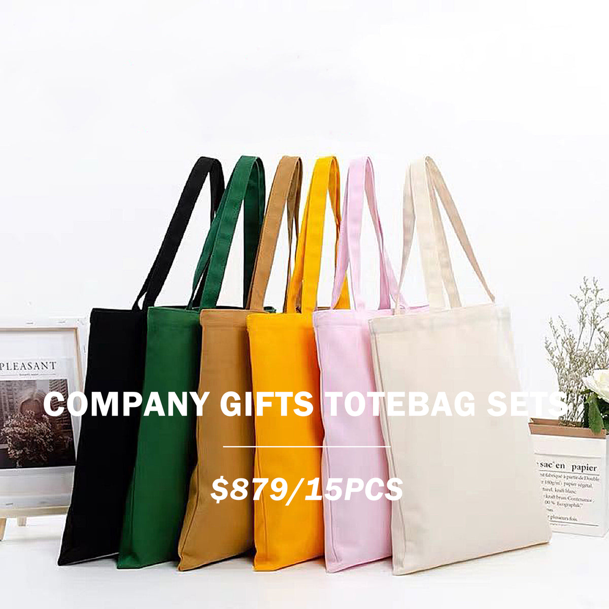 【Company Gifts】 Shoulder Bag & Canvas Bag Customization  Shoulder Bag & Canvas Bag Printing Logo x15pcs |帆布袋15件套訂製 環保袋訂製