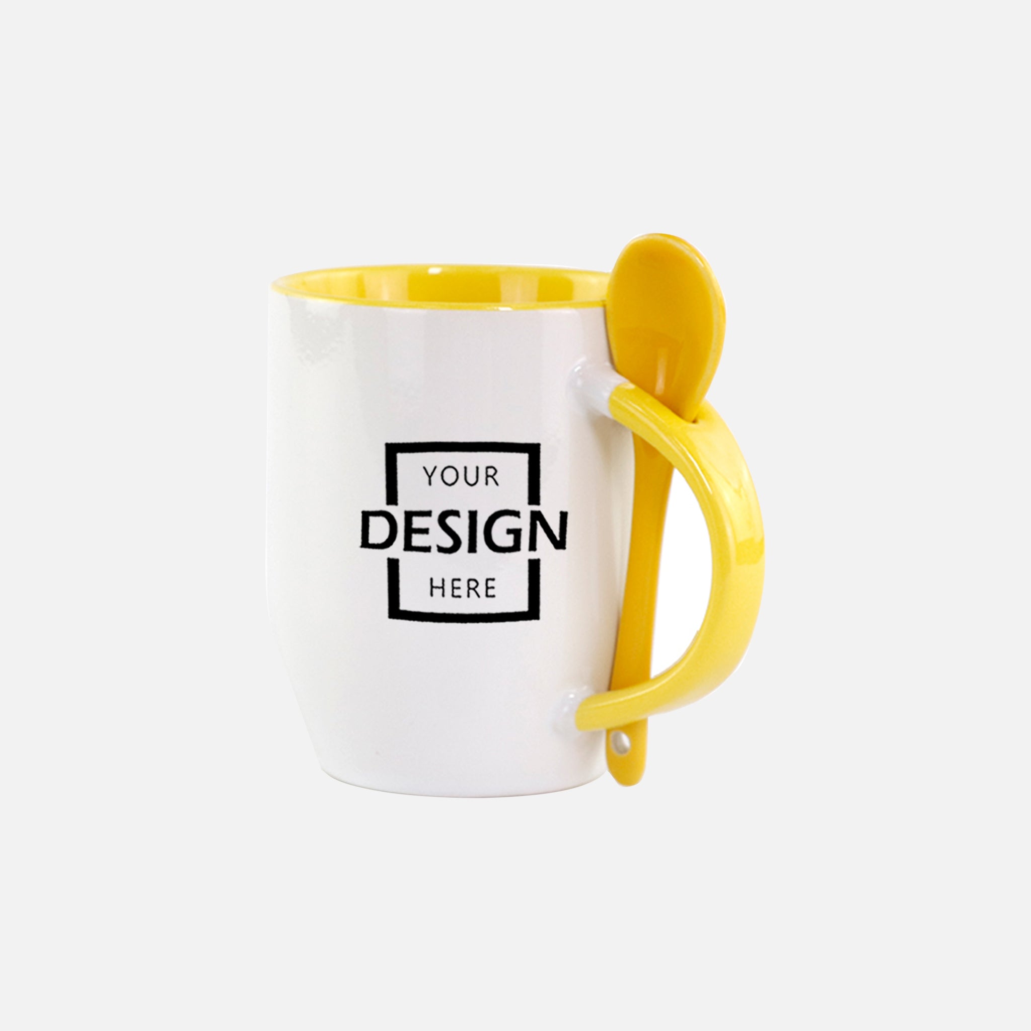 Colorful Handle Spoon Cup Ceramic mug∣HK訂製彩色插勺杯BG26-89
