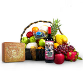 美心雙黃白蓮蓉月餅果籃-Mid-Autumn Fruit basket with Maxim mooncake - Design Your Own Wine