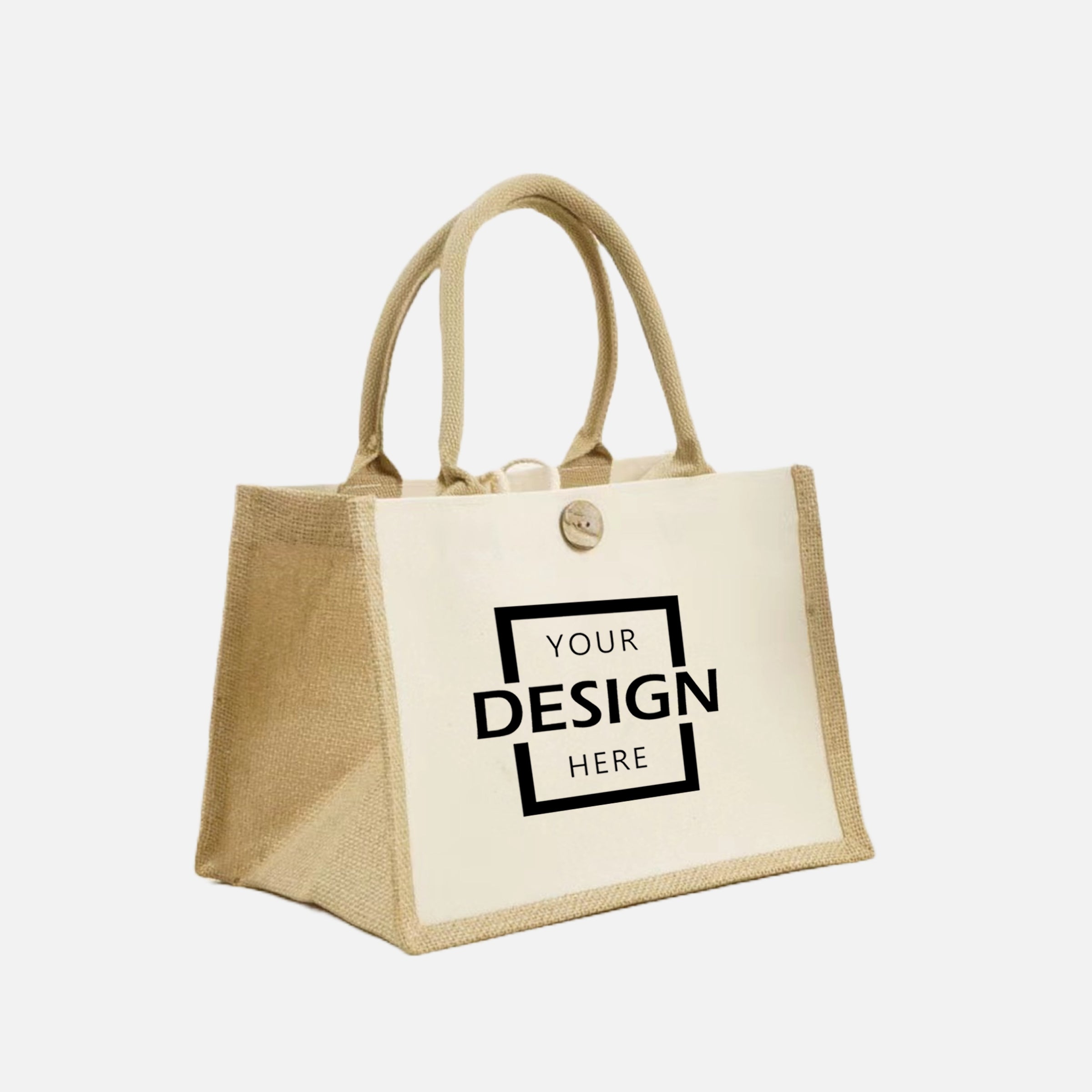 Jute Canvas Bag Carry bag | 簡約休閒純色手提包定制BG34-11