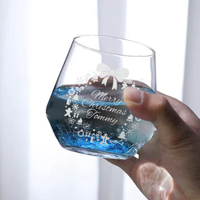 【聖誕節系列】Vintage日式藍冰紋威士忌杯水晶玻璃訂製杯