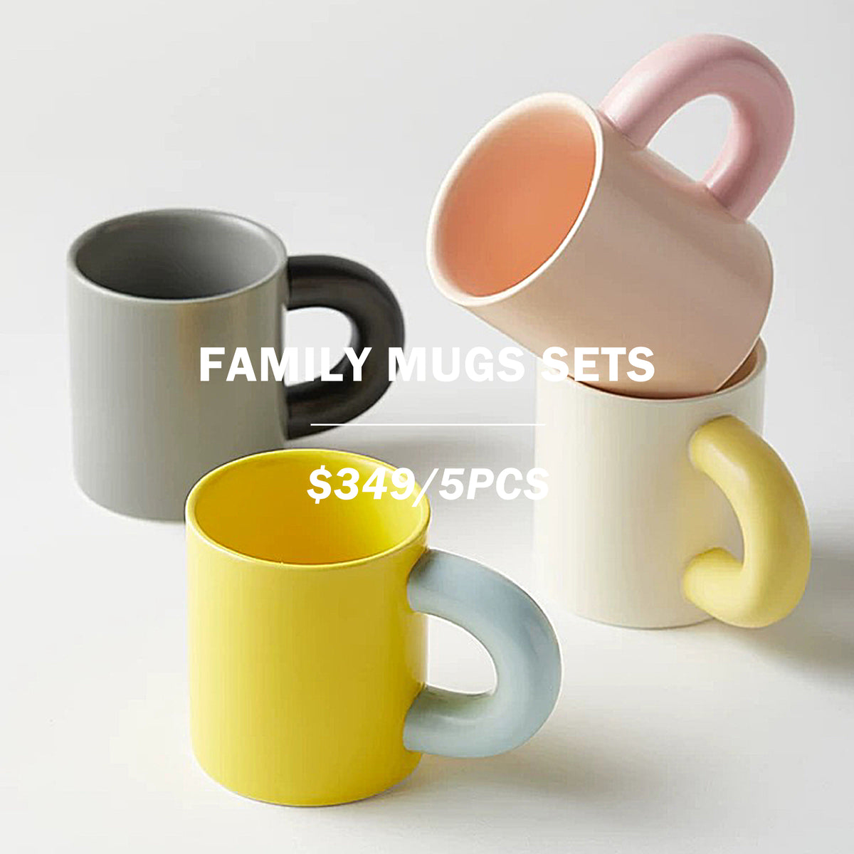 【Family Gifts】 Coffee Mug &Ceramic Mug  Customization Coffee Mug &Ceramic Mug printing logo x 5 pcs|咖啡杯5件套訂製 陶瓷杯訂製