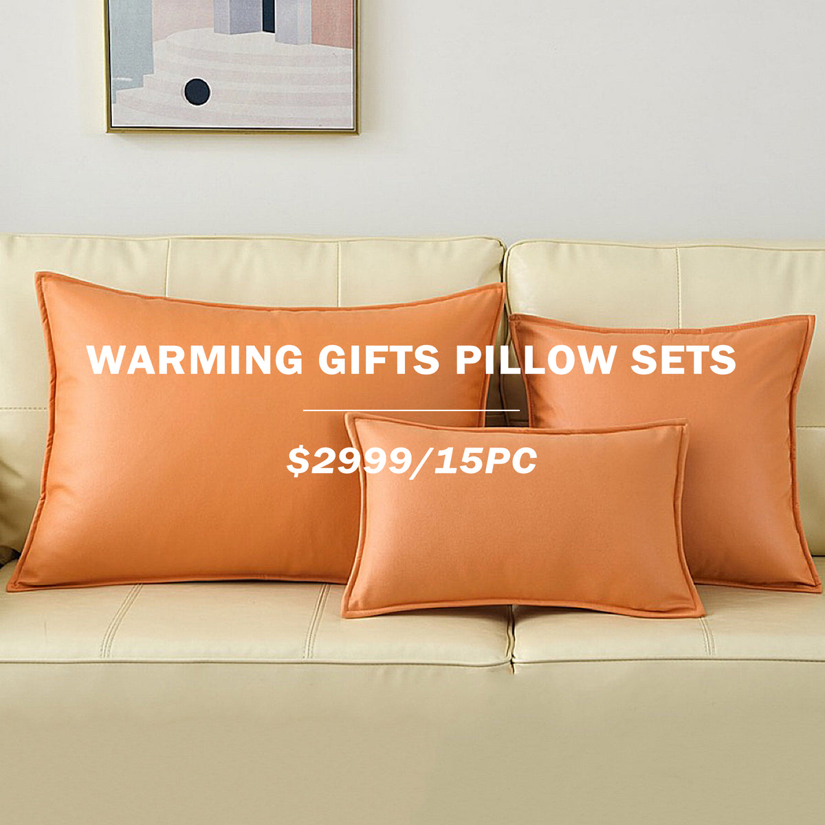 【Warming Gifts】 Bed Pillows & Lumbar Support Pillows Customization Bed Pillows & Lumbar Support Pillows Printing Logo X 15 PCS |靠墊15件套裝訂製 靠墊訂製
