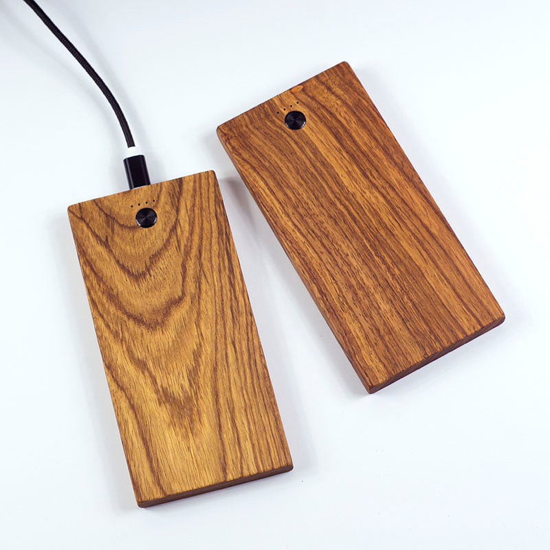 【手機配件】移動木質工藝手機快充電源充電寶印logo定制禮品