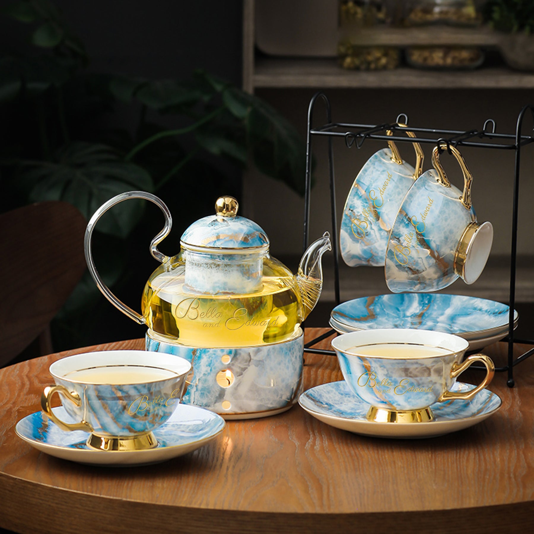 【家居系列】下午茶茶具家用送禮客製化玻璃花茶壺套裝
