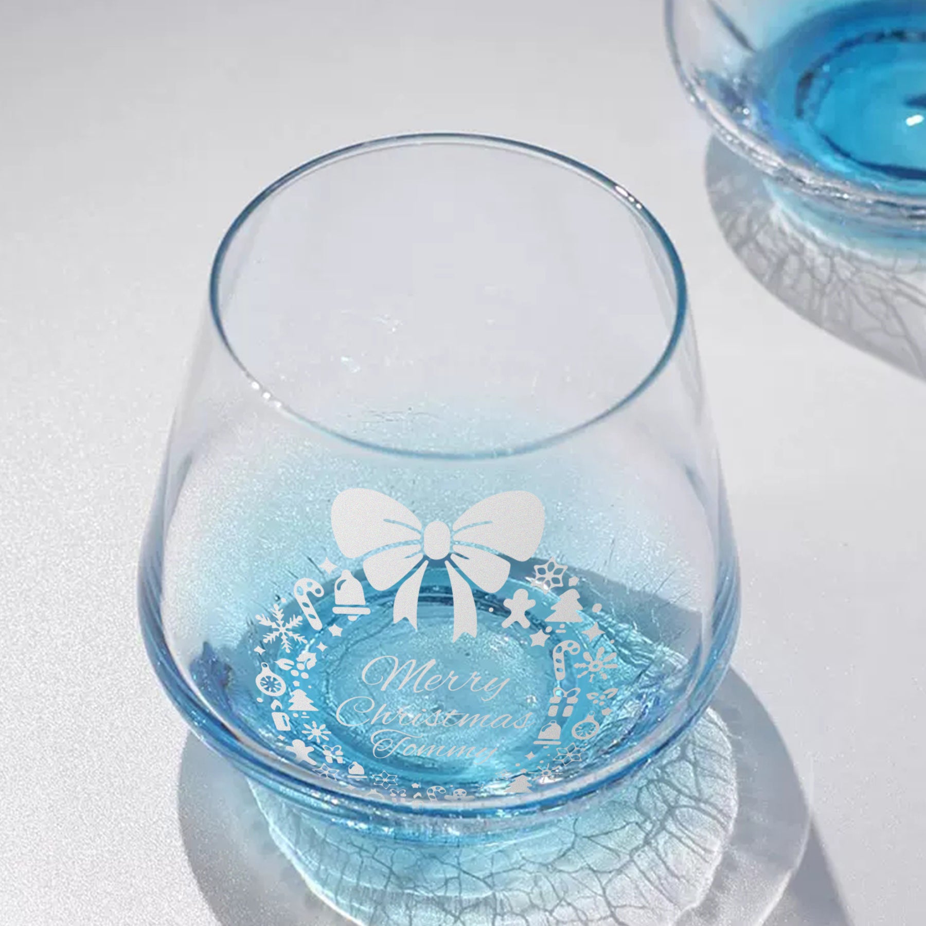【聖誕節系列】Vintage日式藍冰紋威士忌杯水晶玻璃訂製杯