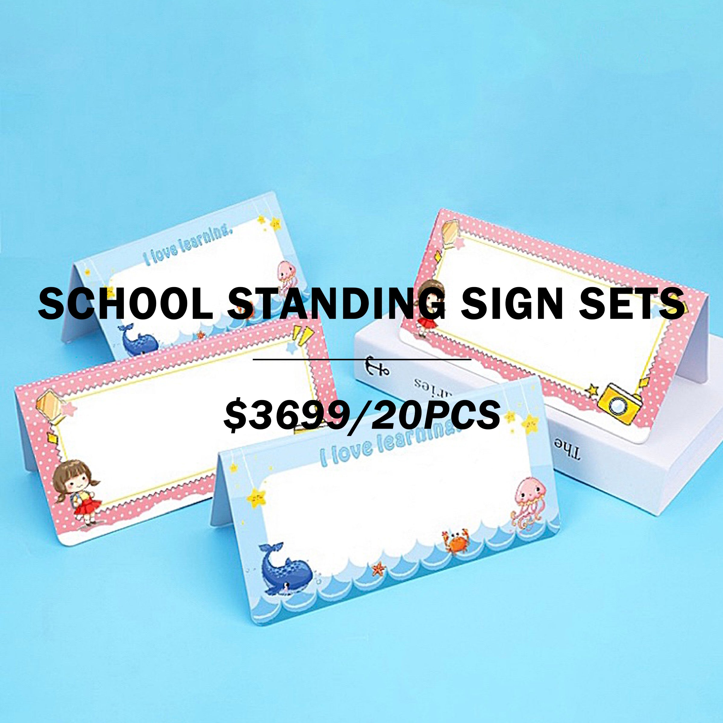 【School Gifts】 Acrylic Name Tag & Double Sided Name Tag Customization Acrylic Name Tag & Double Sided Name Tag Printing Logo x20pcs |學校亞克力姓名牌20件套裝訂製 雙面立牌訂製