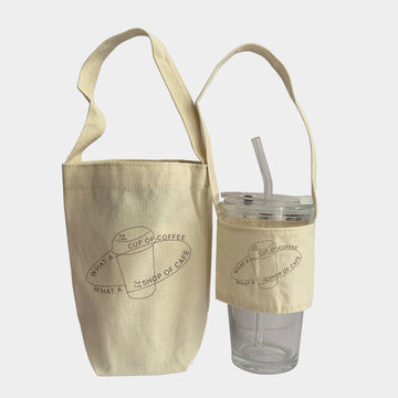 【Coffee Shop系列】環保隨行袋飲料提袋 便攜手提袋 咖啡杯訂製手提袋