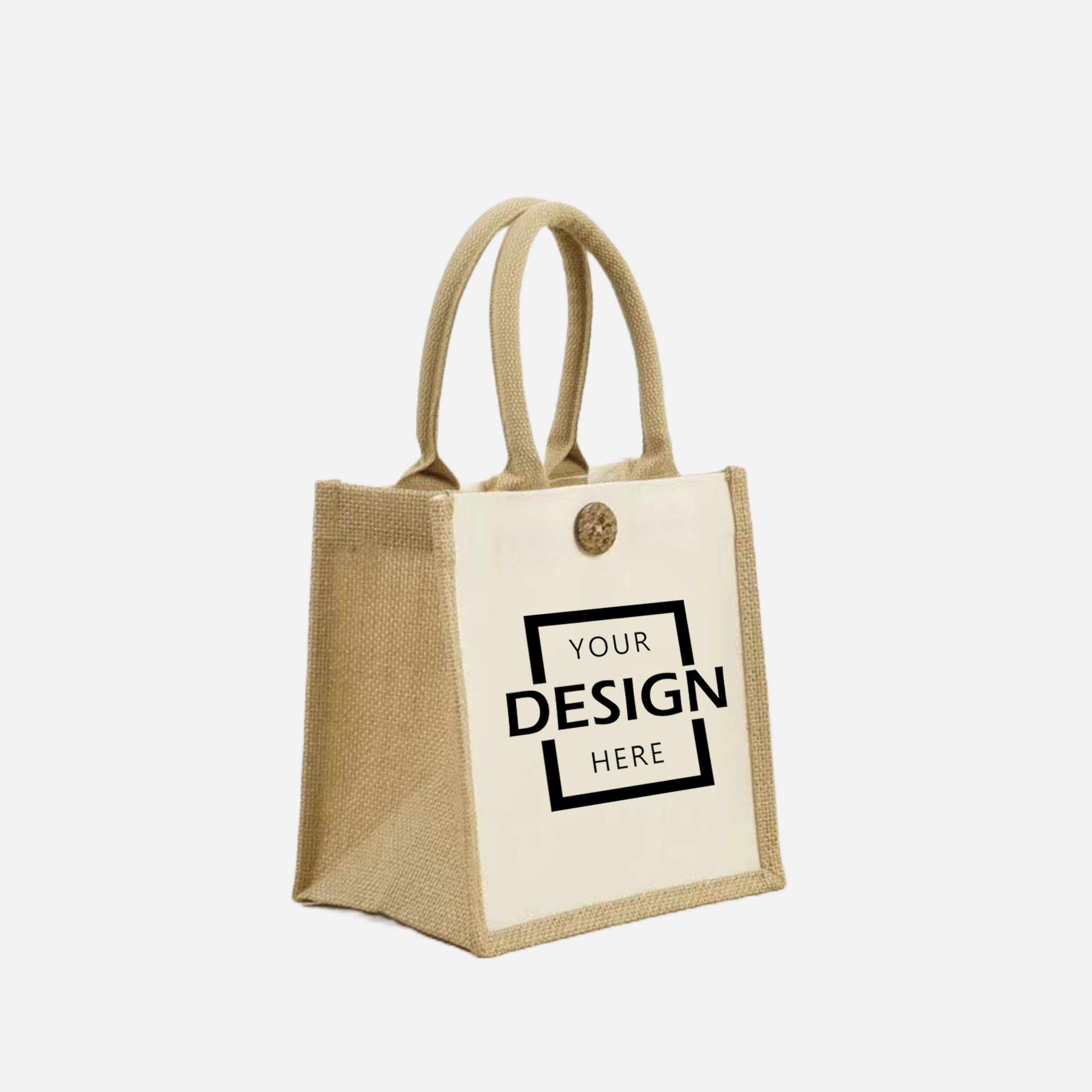 Jute Canvas Bag Carry bag | 簡約休閒純色手提包定制BG34-11
