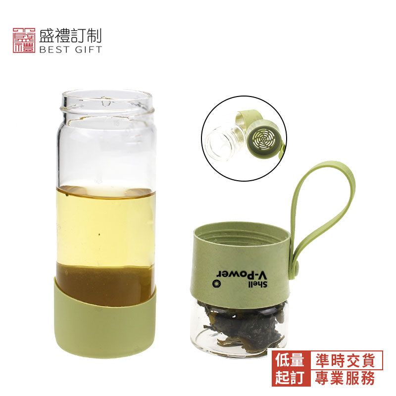 茶水分離麥香玻璃杯400ML
