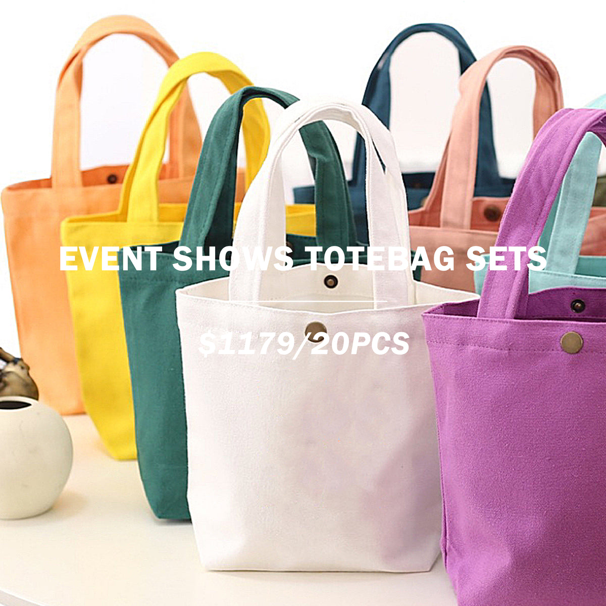 【Event Gifts】 Shoulder Bag & Canvas Bag Customization Shoulder Bag & Canvas Bag printing logo x 20pcs|帆布袋20件套訂製 環保袋訂製