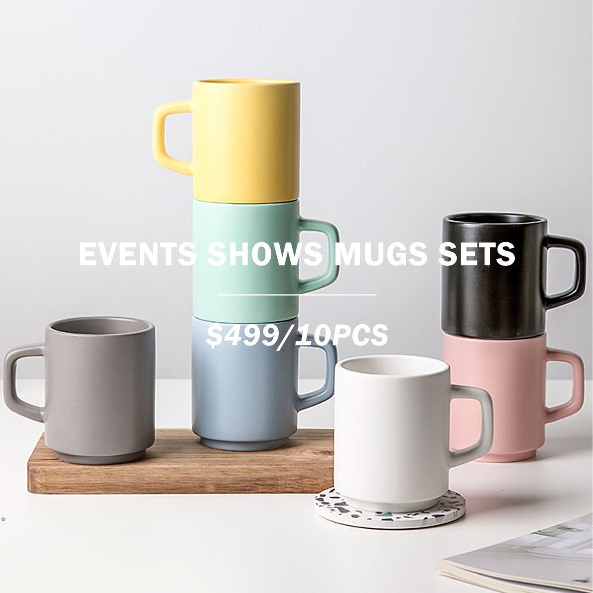 【Event Gifts】 Tea Cup & Ceramic Mug Customization Tea Cup & Ceramic Mug printing logo x 10 pcs|茶杯10件套訂製 馬克杯訂製