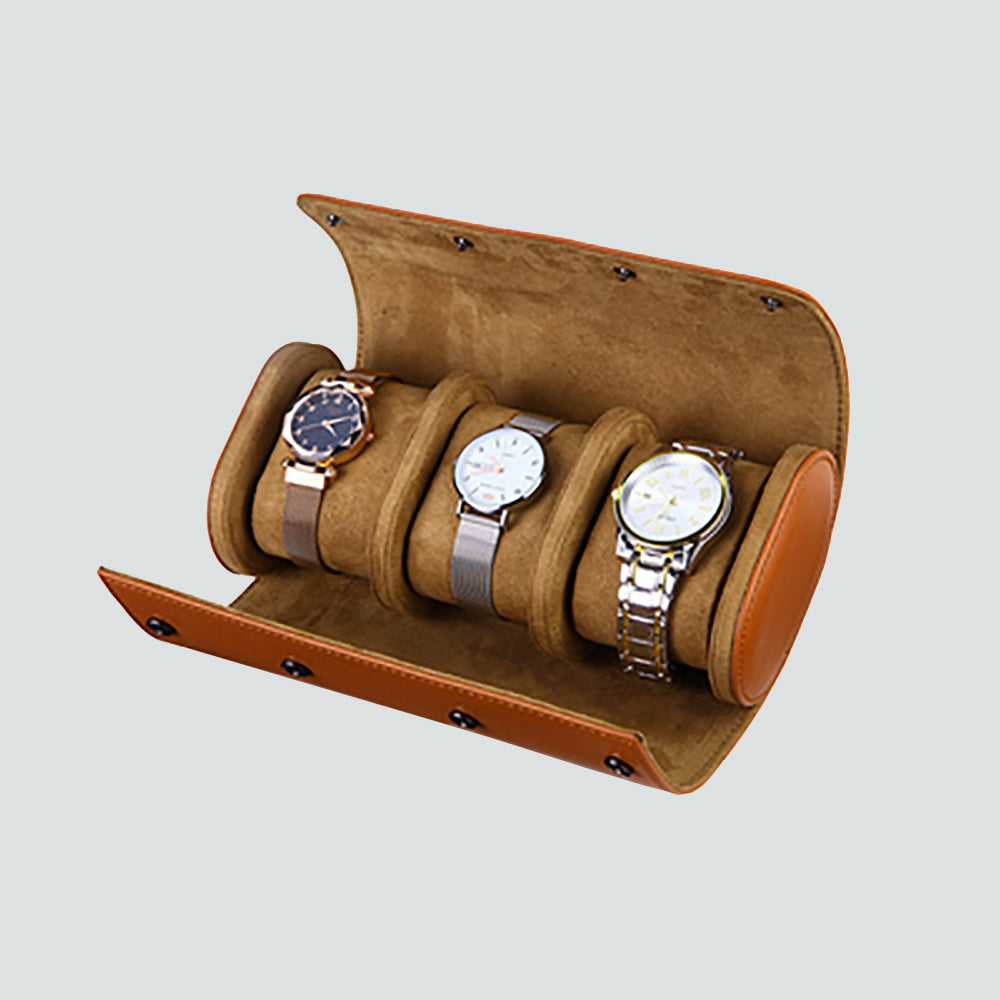 【家居系列】手錶便攜收納盒 客製logo三錶位皮質收納包