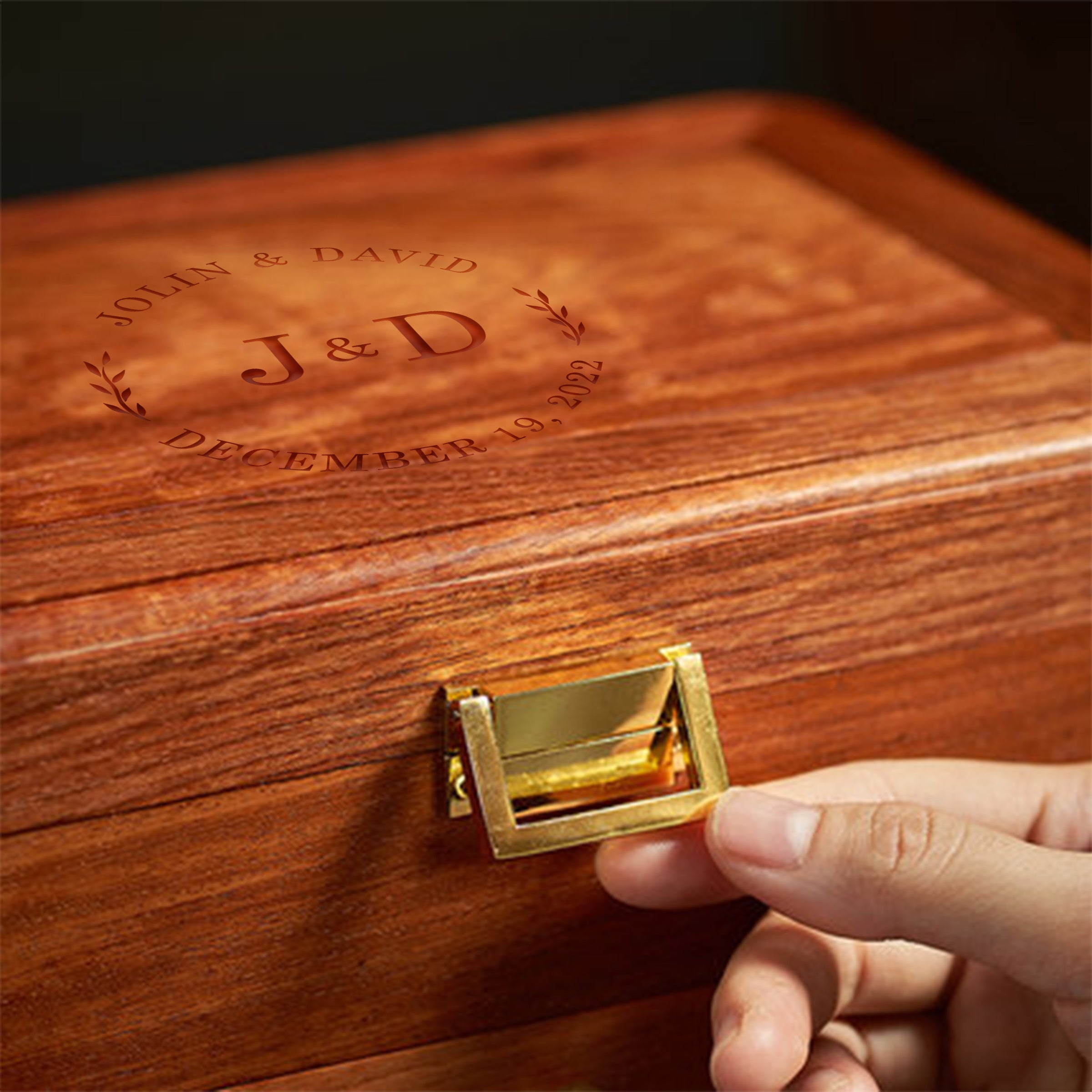 【男士禮物】緬甸花梨木客製logo手錶盒 男士訂製皮帶收納盒