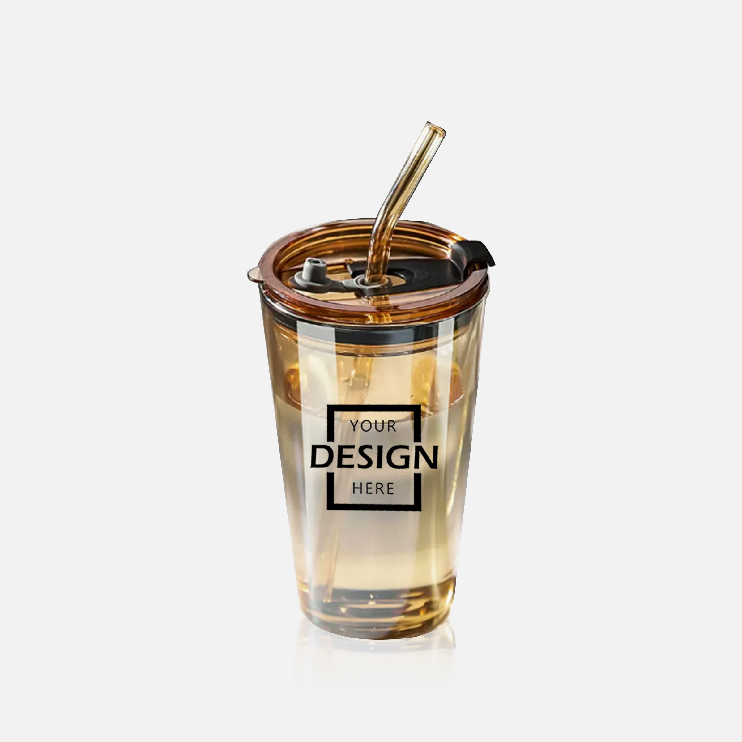 Minimalist Mug&Water Bottle Glass Tumbler | 透明純色吸管玻璃杯定制BG26-30