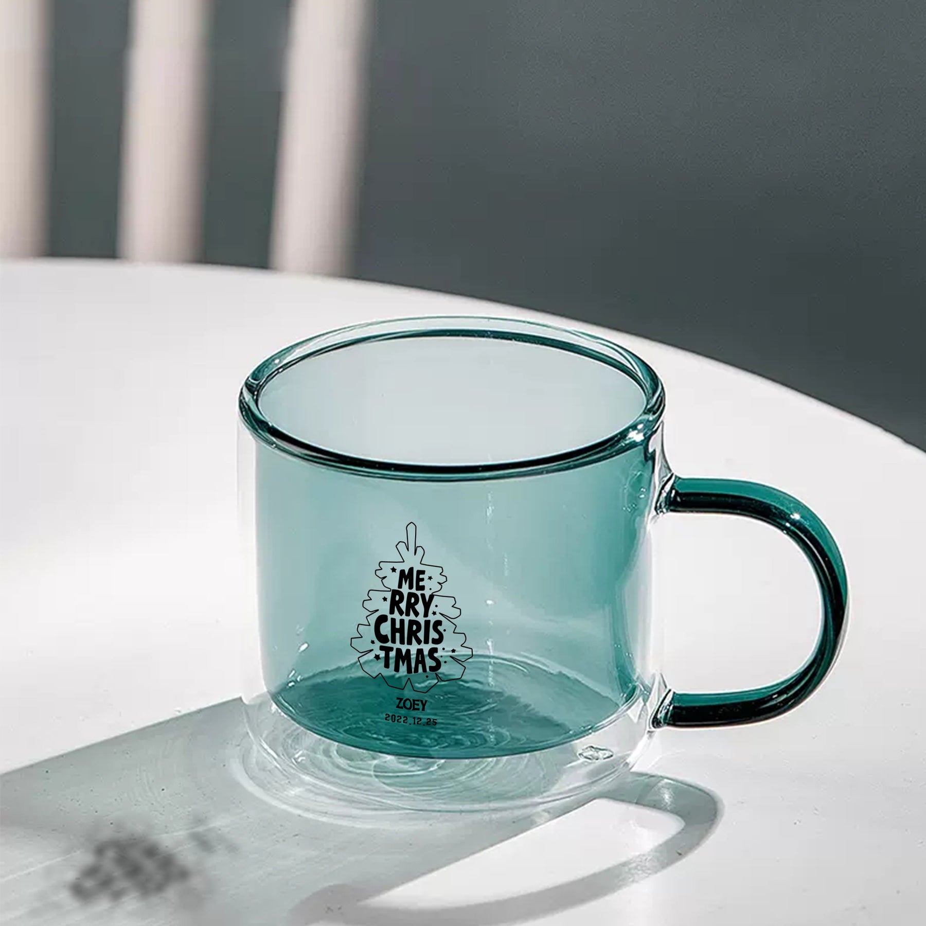 【聖誕節系列】高顏值雙層玻璃杯客製化logo訂製杯