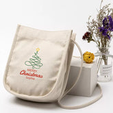 【聖誕節系列】帆布斜挎包簡約訂製logo布袋