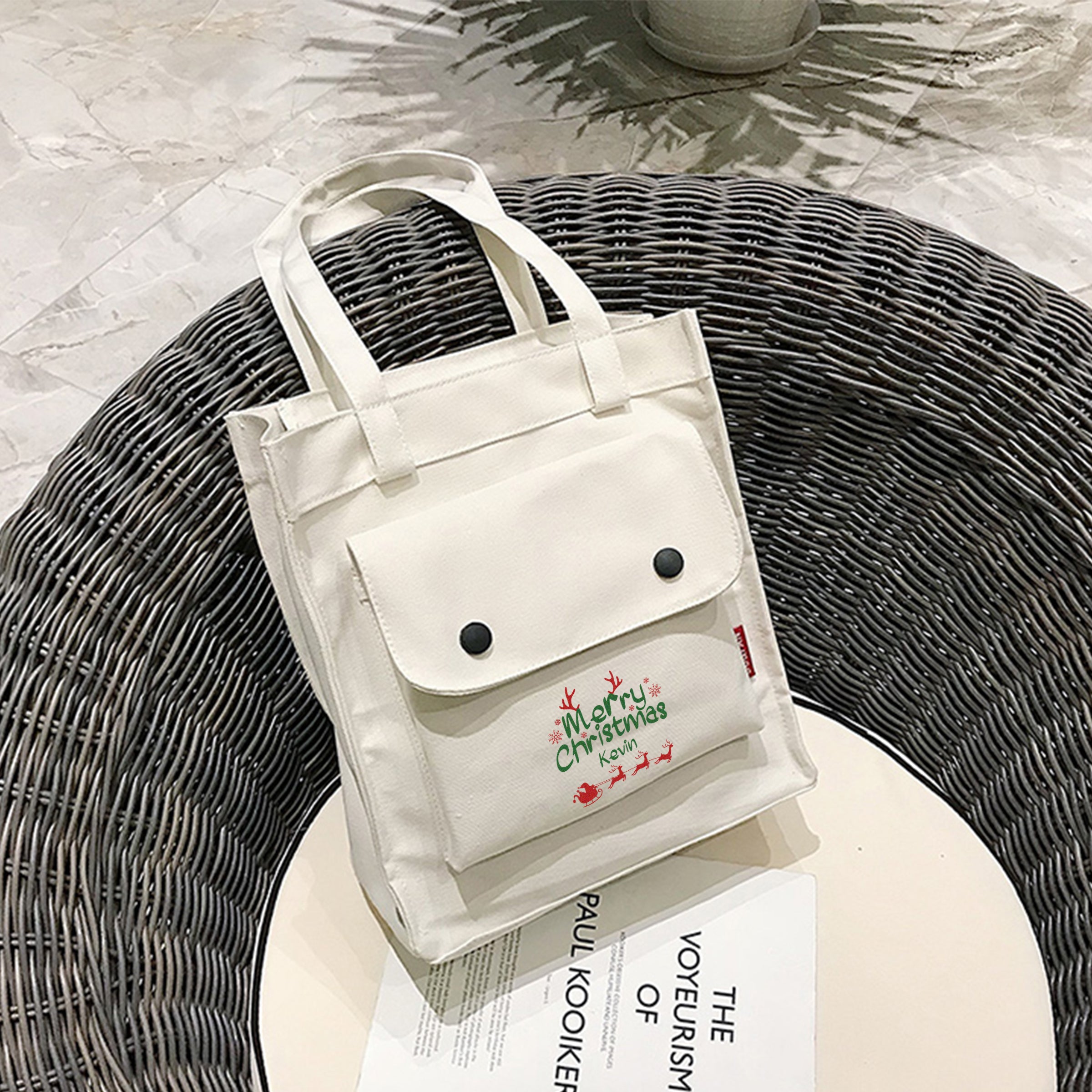 【聖誕節系列】帆布包休閒單肩客製化logo手提袋BG30-13