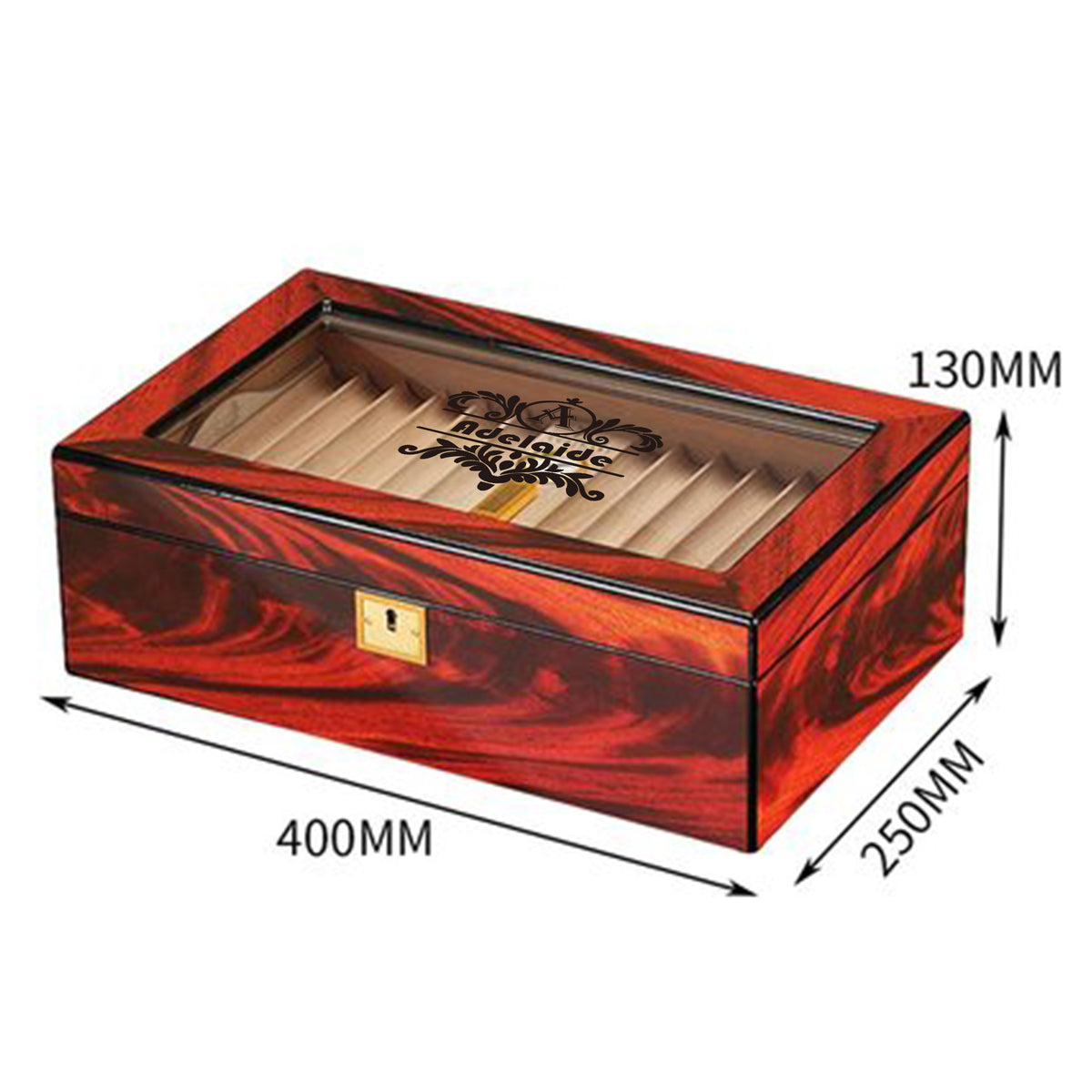 【家居系列】雪茄保濕盒 大容量鋼琴漆密封客製logo煙盒